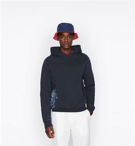 DIOR AND KENNY SCHARF Hooded Sweatshirt Blue Cotton 